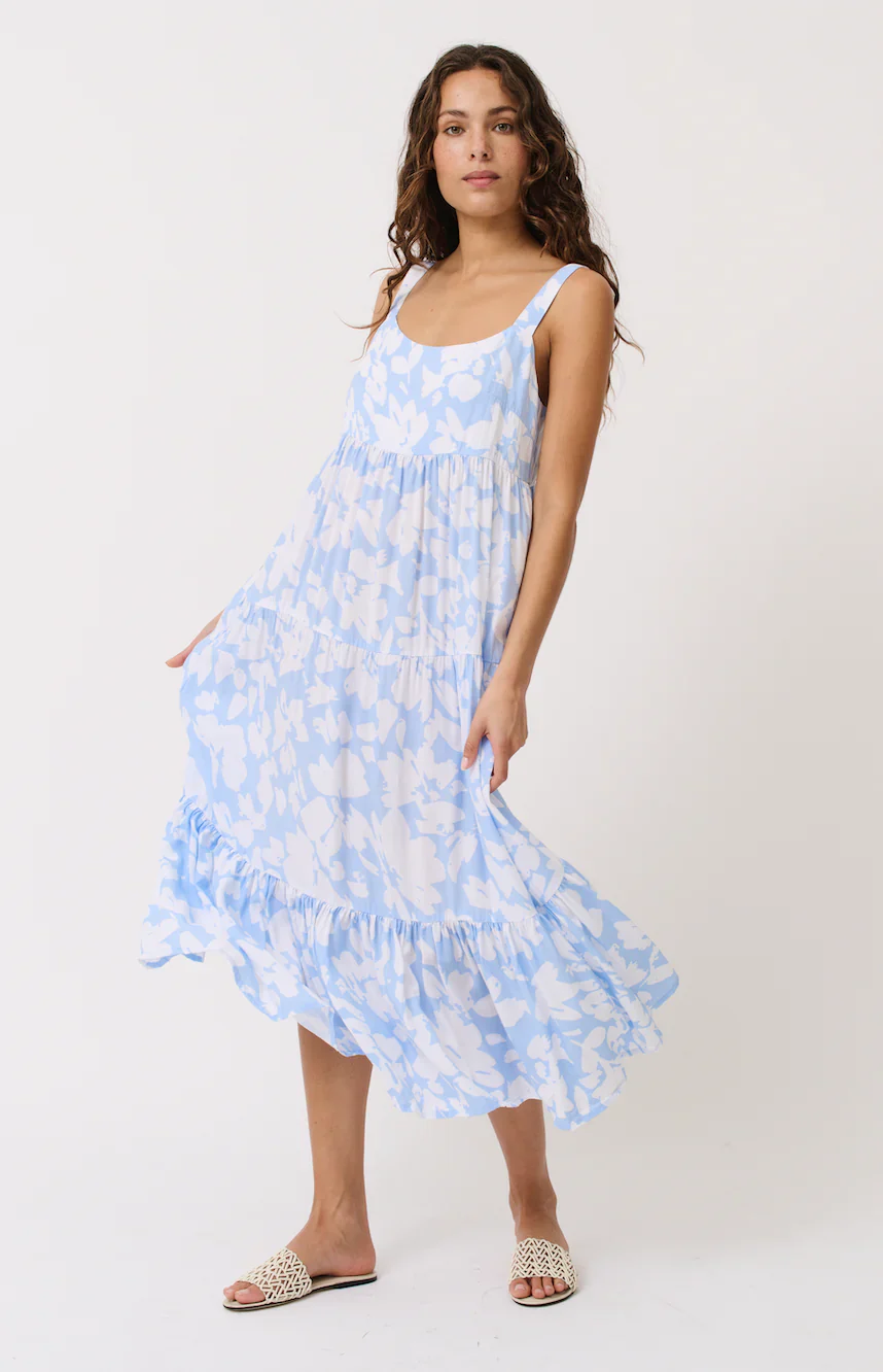 Aria Midi Dress - Floral Mist