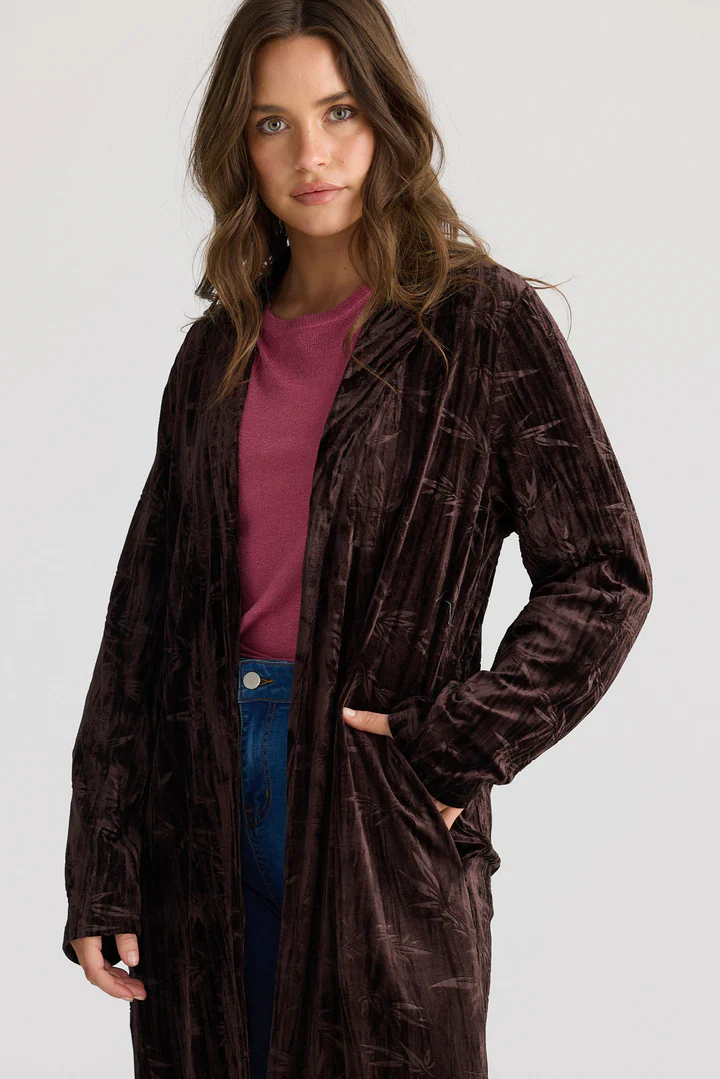 Aries Velvet Duster - Dark Chocolate - Image 3