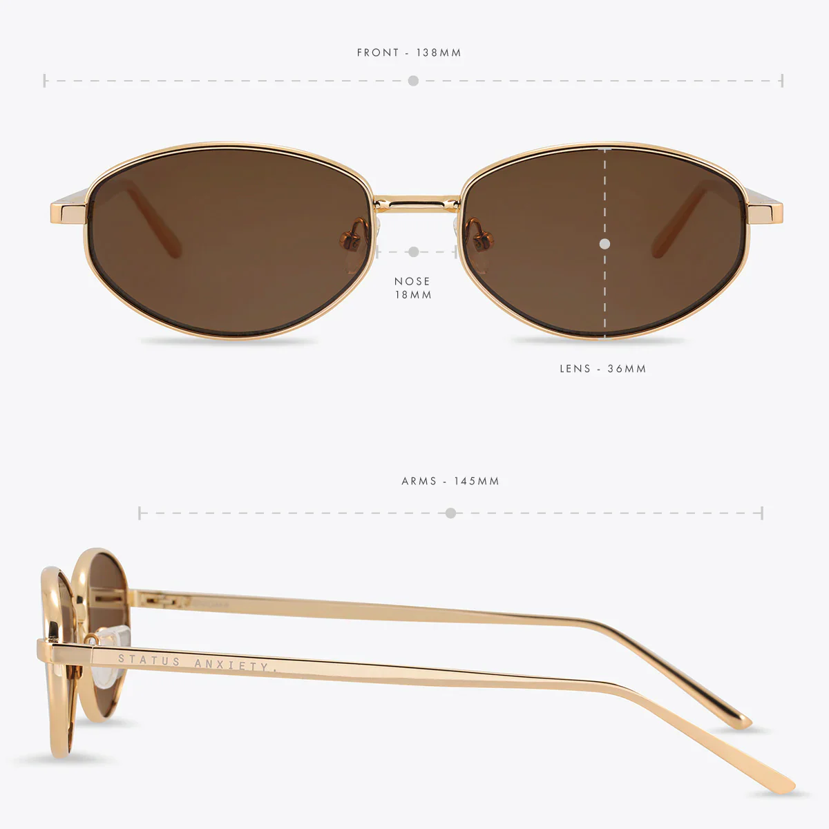 Enigma Sunglasses - Gold - Image 3