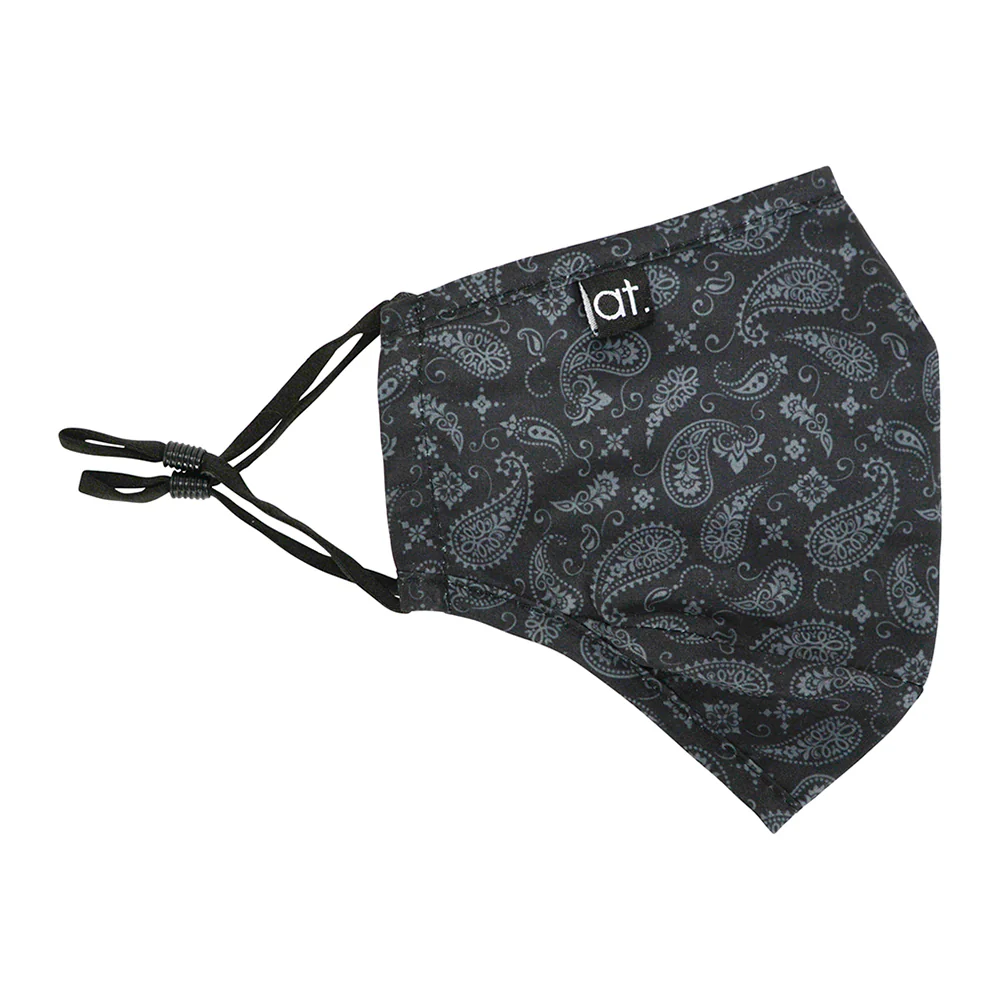 Face Mask - Shaped - Paisley Black - Image 3