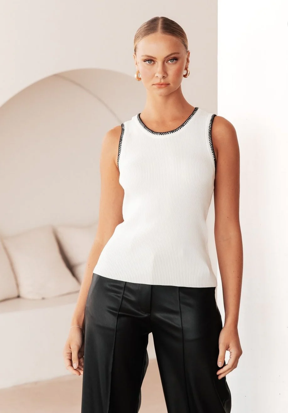 Geneva Trim Tank - White - Image 3