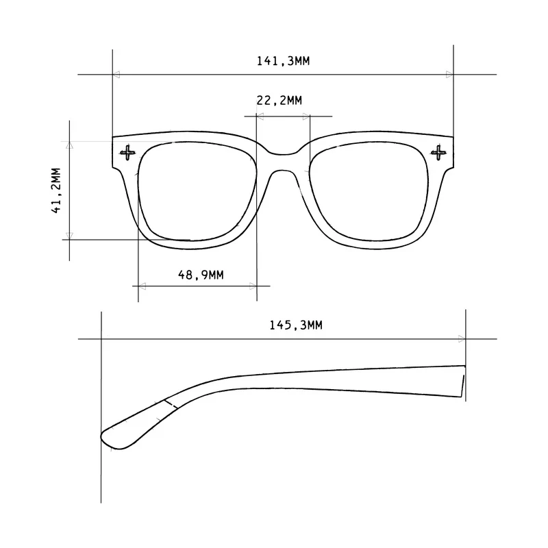 Giovanni - Black and Grey (blue lenses) - Image 4