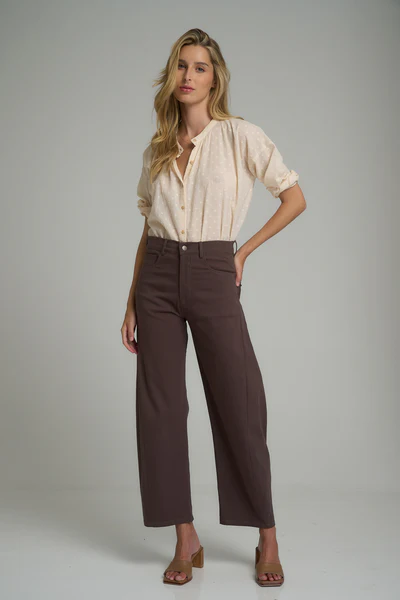 Guildford Cotton Pant - Chocolate - Image 3