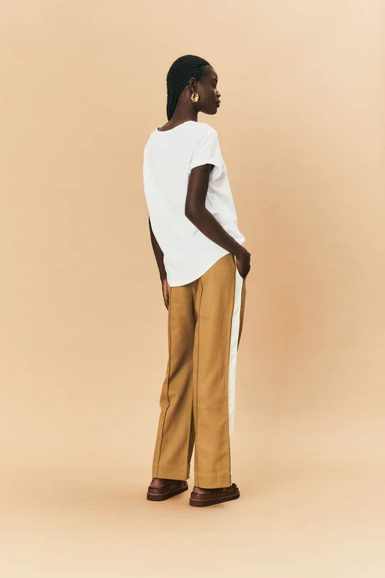 Jade Relaxed Tee | White Others Tangerine - Image 3