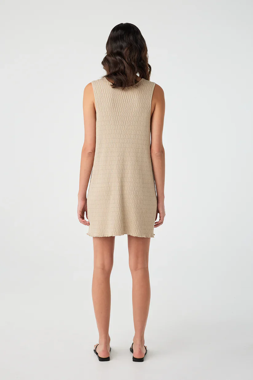 Jude Reversible A-Line Knit Mini Dress - Taupe - Image 4
