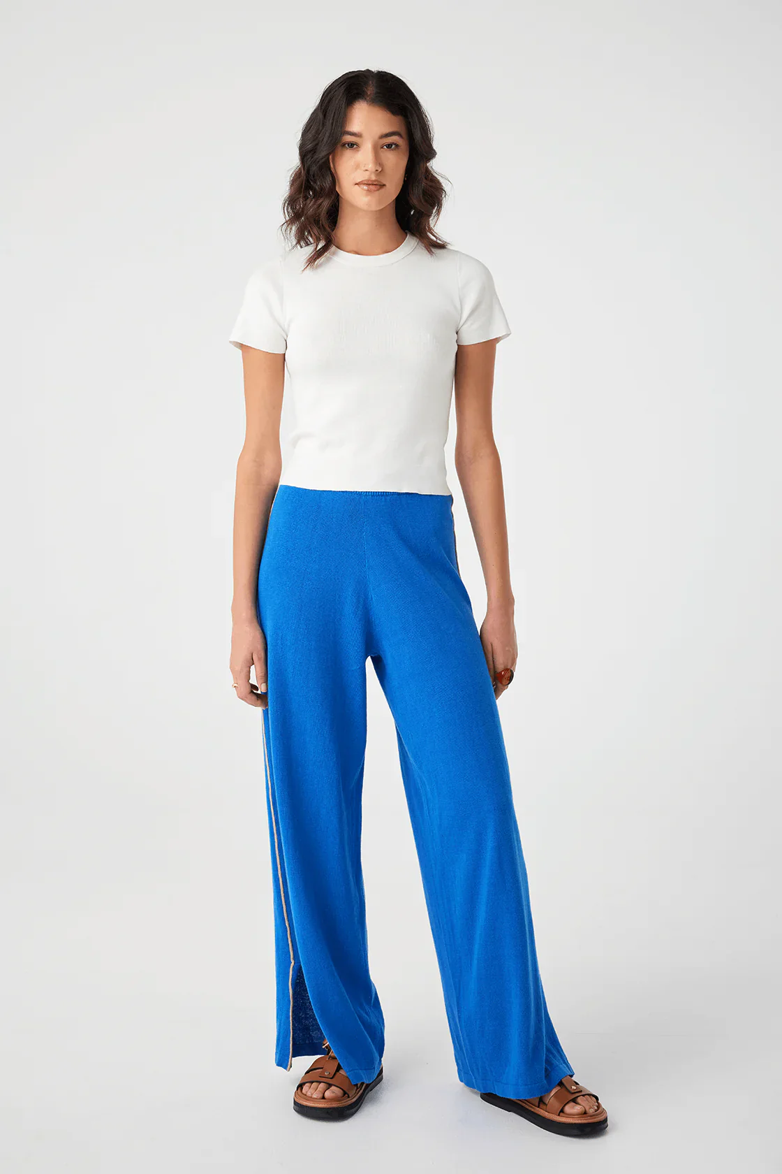 Pippa Wide-Leg Pant - French Blue - Image 2
