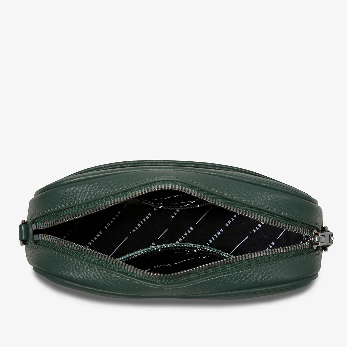 Plunder Leather Bag Webbed Strap - Green - Image 3