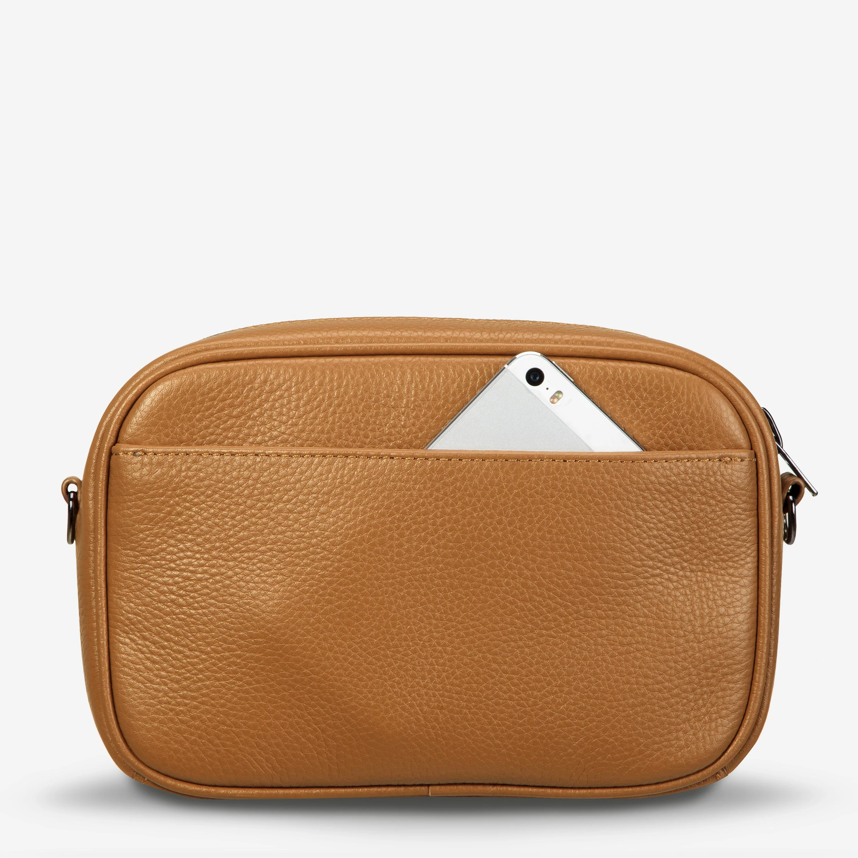 Plunder Leather Bag Webbed Strap - Tan - Image 3