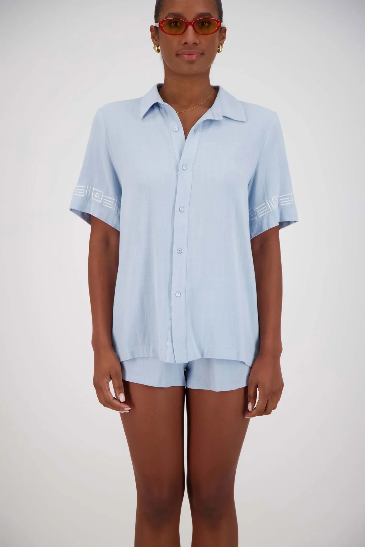 Rosetta Shirt Powder Blue - Image 4