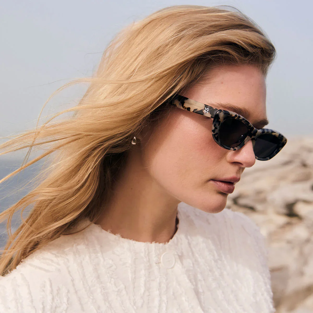 Sidelines Sunglasses - White Tort - Image 5
