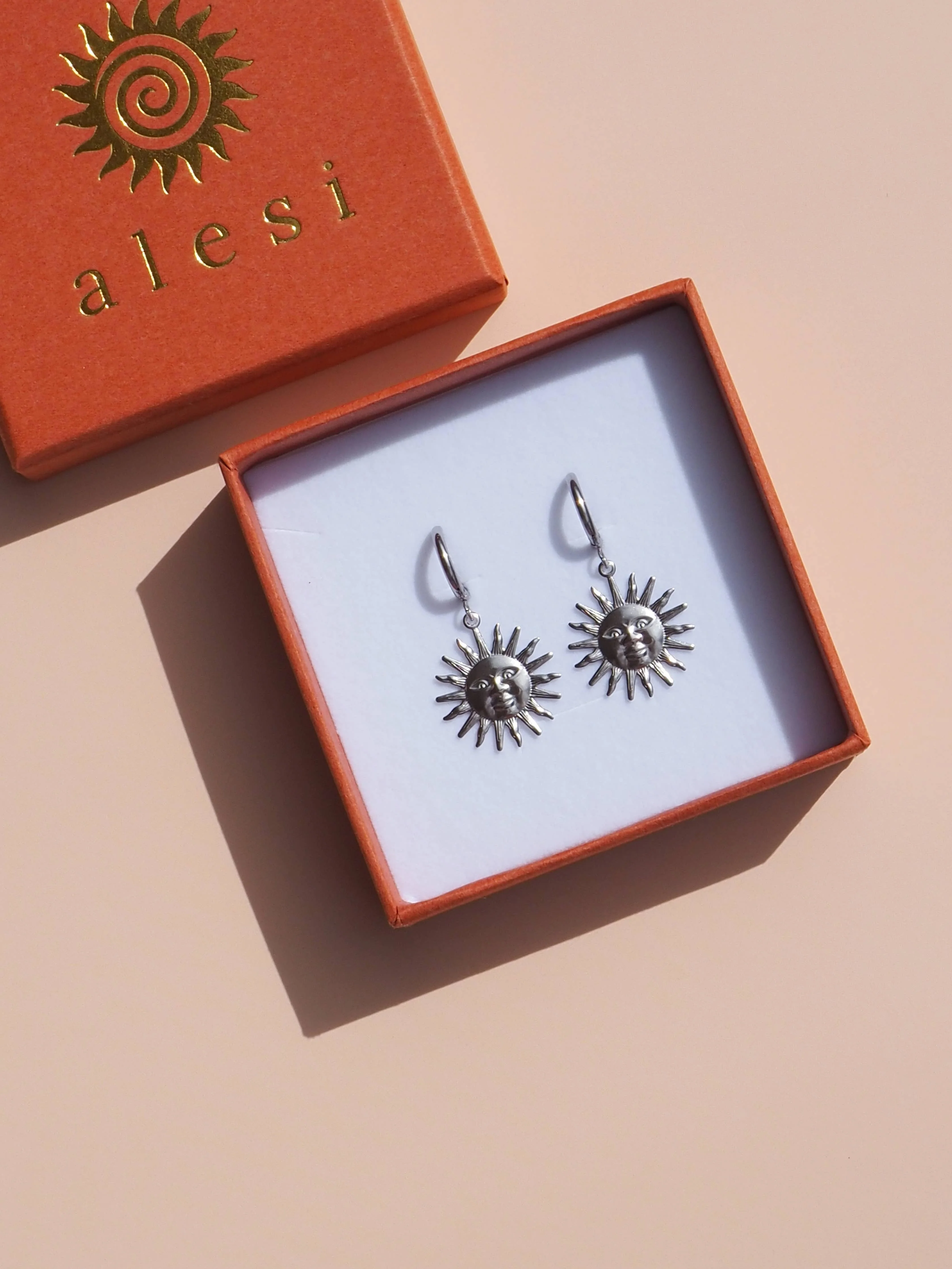 Silver Sun Earrings