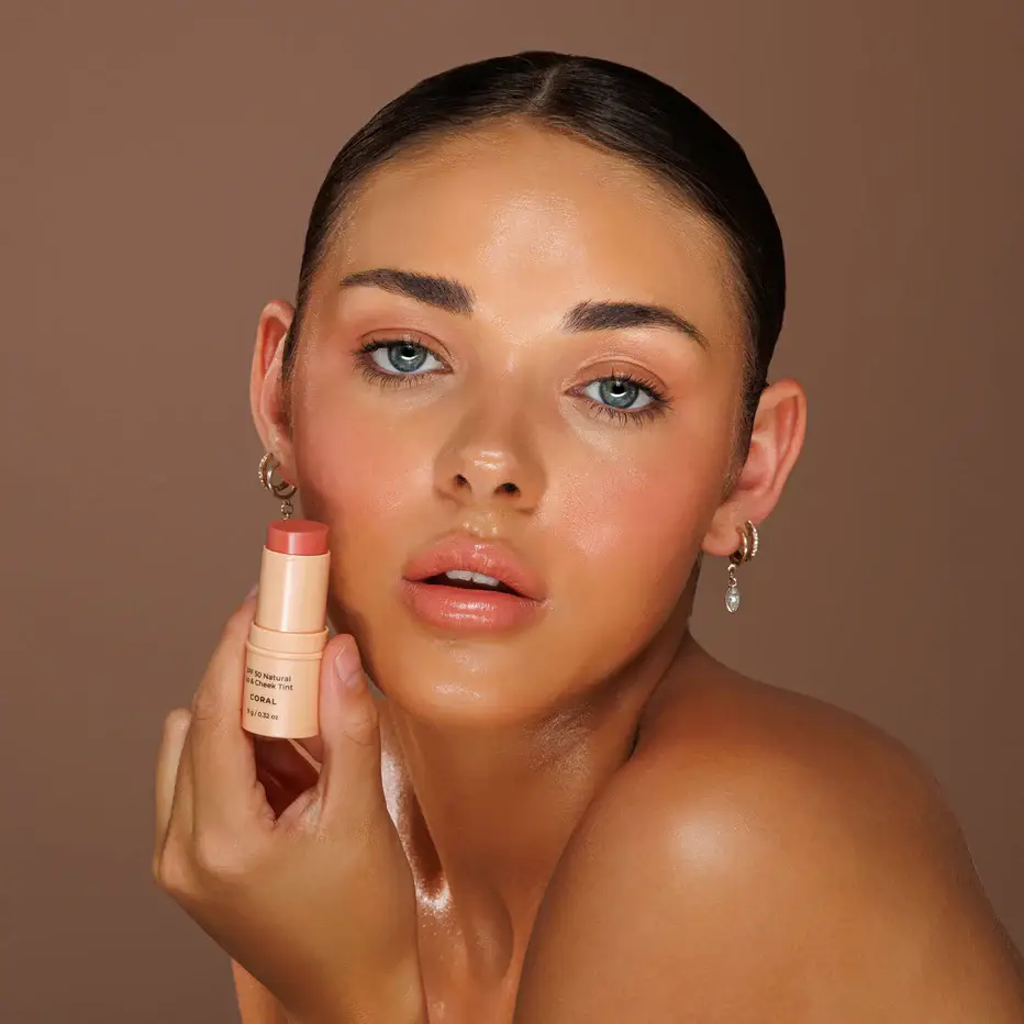 SPF 50 Natural Lip & Cheek Tint: Rose - Image 19