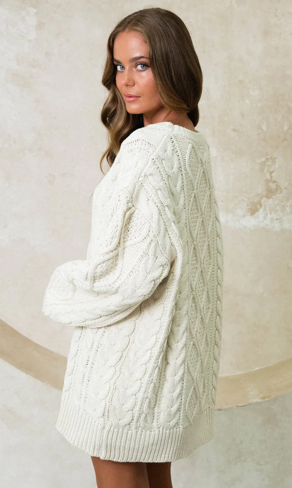 White Cable Knit Top - Image 2